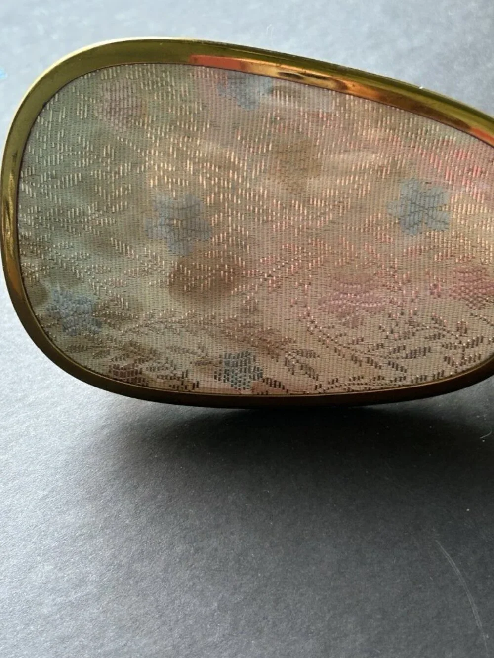 Mid Century Vintage Hair Brush Metal Handle